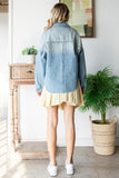 Rhinestone Denim Shacket