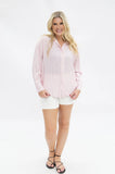 Pink & White Striped Collared Shirt