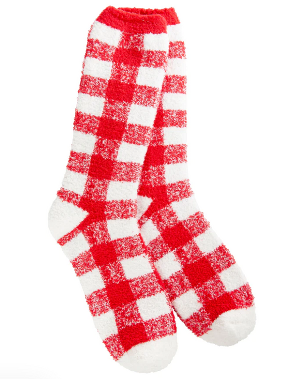 Holiday Gingham Cozy Socks