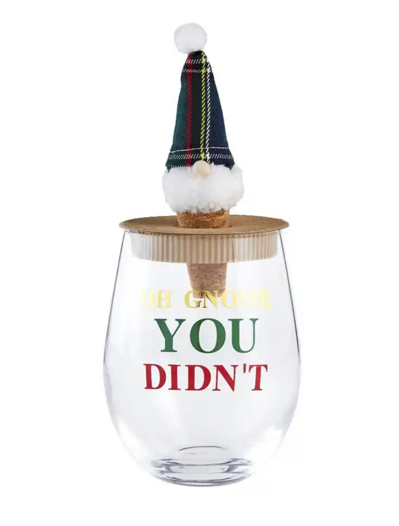 You Didn't Gnome Wine Glass Set