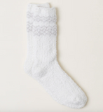 CozyChic Nordic Sock - Stone/Cream