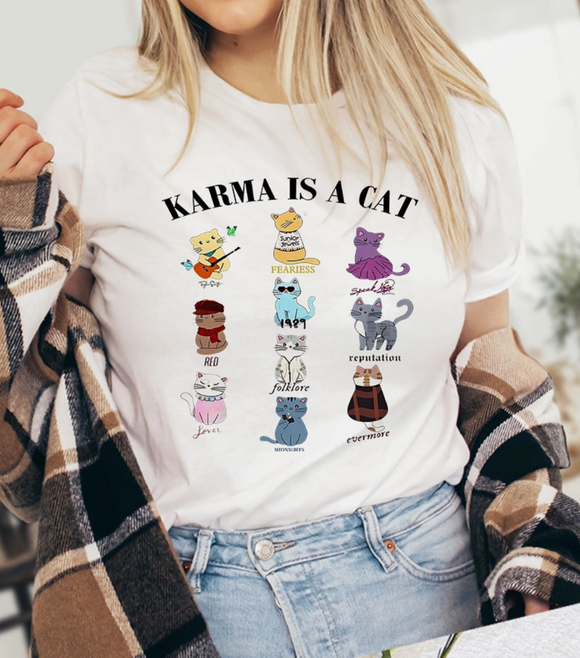 Karma is a Cat Eras Tee