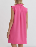 Soft Hot Pink V Neck Dress