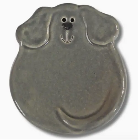 Solid Grey - Ceramic Dog Dish