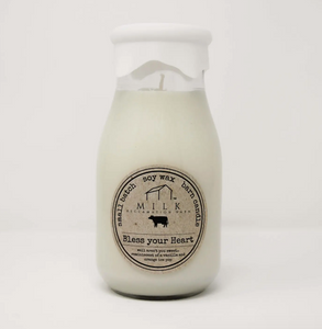 Bless Your Heart - Milk Bottle Candle