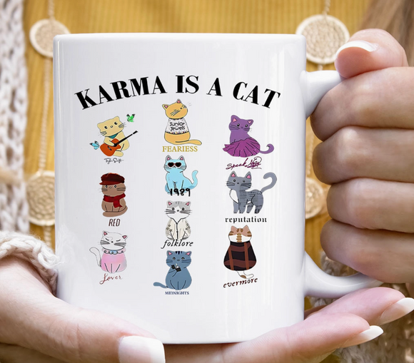 Karma is a Cat Eras Mug