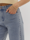 Pearl Side Stud Jeans