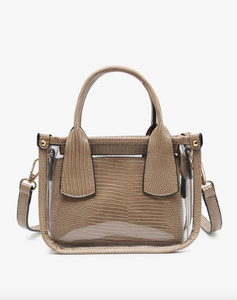 Taupe Stadium Clear Bag