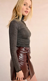 Brown Fitted Turtleneck