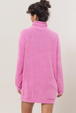 Bubblegum Pink Turtleneck Dress