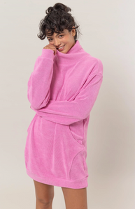 Bubblegum Pink Turtleneck Dress