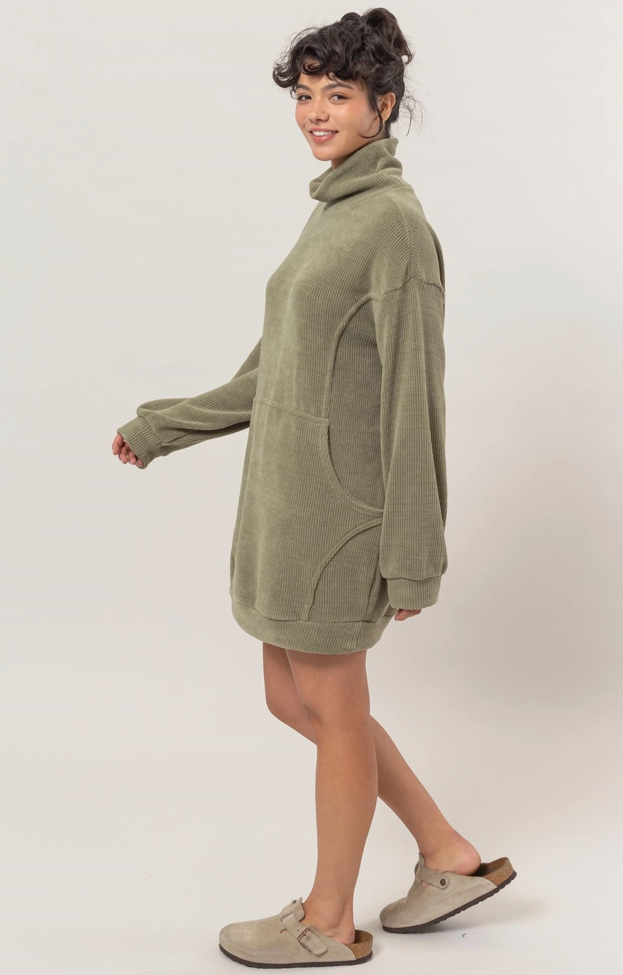 Olive Green Turtleneck Sweater Dress Fashion Cupcake Olive Green Turtleneck Sweater Dress Fashion Cupcake
