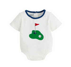 White Golf Baby Bodysuit