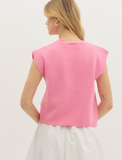 Pink Knit Top with Accent Pocket