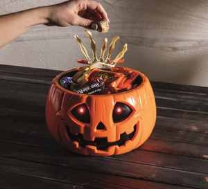 Animated Jack-O-Lantern Candy Bowl