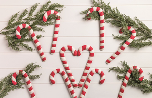 12" Tin Candy Cane Ornament