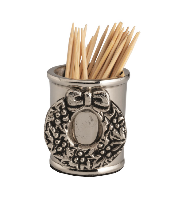 Aluminum Wreath Toothpick Holder