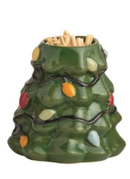 Green Tree Toothpick Holder