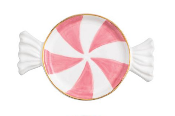 Pink Candy Tidbit Plate - Single Plate