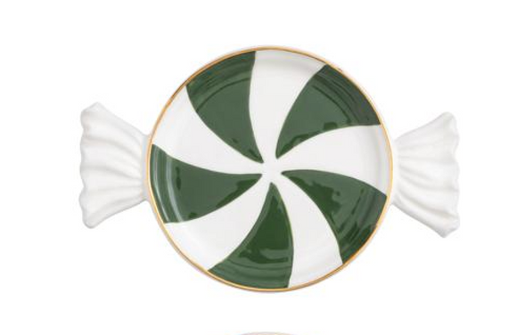 Green Candy Tidbit Plate - Single Plate