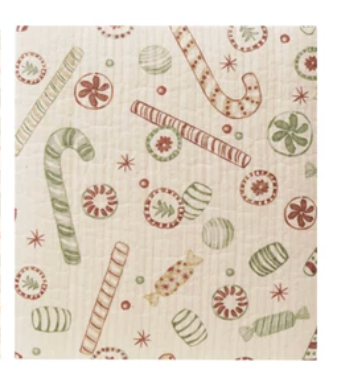Candy Cane - Reusable Cellulose Sponge w/ Holiday Pattern