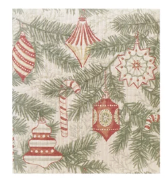 Pine - Reusable Cellulose Sponge w/ Holiday Pattern