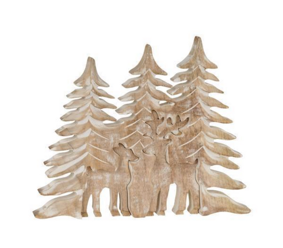 Nested Mangowood Tree & Deer
