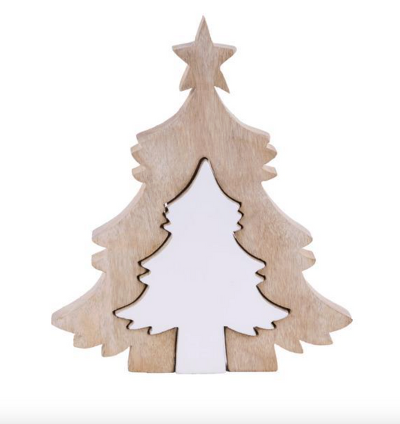 Nested Mangowood White & Natural Tree