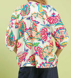 White Pattern Paisley Top