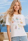 Playful Dog Graphic Short Sleeve Tee