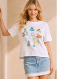 Playful Dog Graphic Short Sleeve Tee