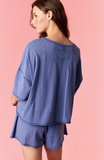 Slub Jersey Crop Top & Shorts Set of 2