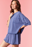Slub Jersey Crop Top & Shorts Set of 2