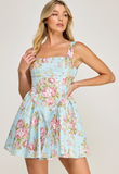 Floral Scoop Bow Back Dress