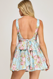 Floral Scoop Bow Back Dress