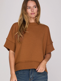 Caramel Easygoing Sweater Top