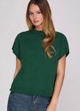 Hunter Green Mock Neck Sweater Top