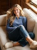Navy Blue Cozy Half-Zip Sweater