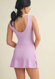 Pink Gingham Wrap Dress