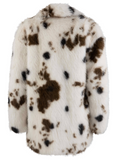Noelia Cow Print Faux Fur Coat