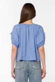 Tashia Periwinkle Puff Sleeve Top