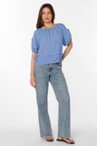 Tashia Periwinkle Puff Sleeve Top