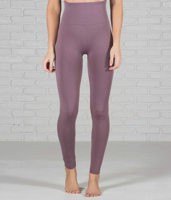 Violet High Waist Fleece Lined Legging : One Size