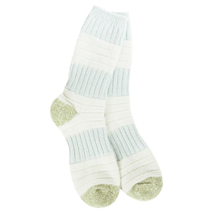 Green & Blue - Weekend Patch Crew Sock