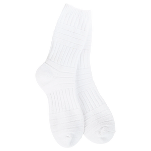 White  - Weekend Patch Crew Sock