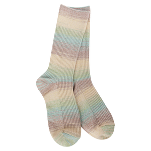 Blue Raspberry Weekend Rib Light Crew Socks