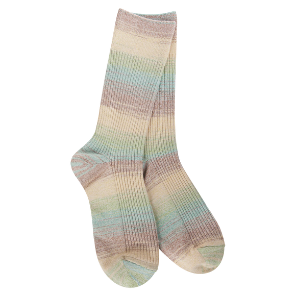 Blue Raspberry Weekend Rib Light Crew Socks