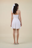 White Cut Out Geo Dress