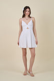 White Cut Out Geo Dress