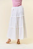 White Tie Side Maxi Skirt